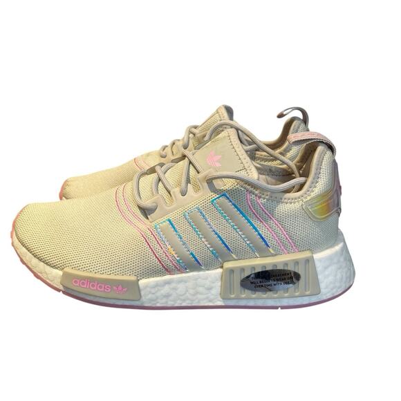 adidas Originals NMD R1 Women's size 6.5 Shoe Gray Bliss Pink White GW9473 - Picture 3 of 9